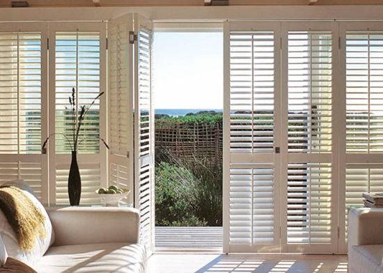 UPVC Windows | Oyster | Bi-Fold Window Louvered Shutters