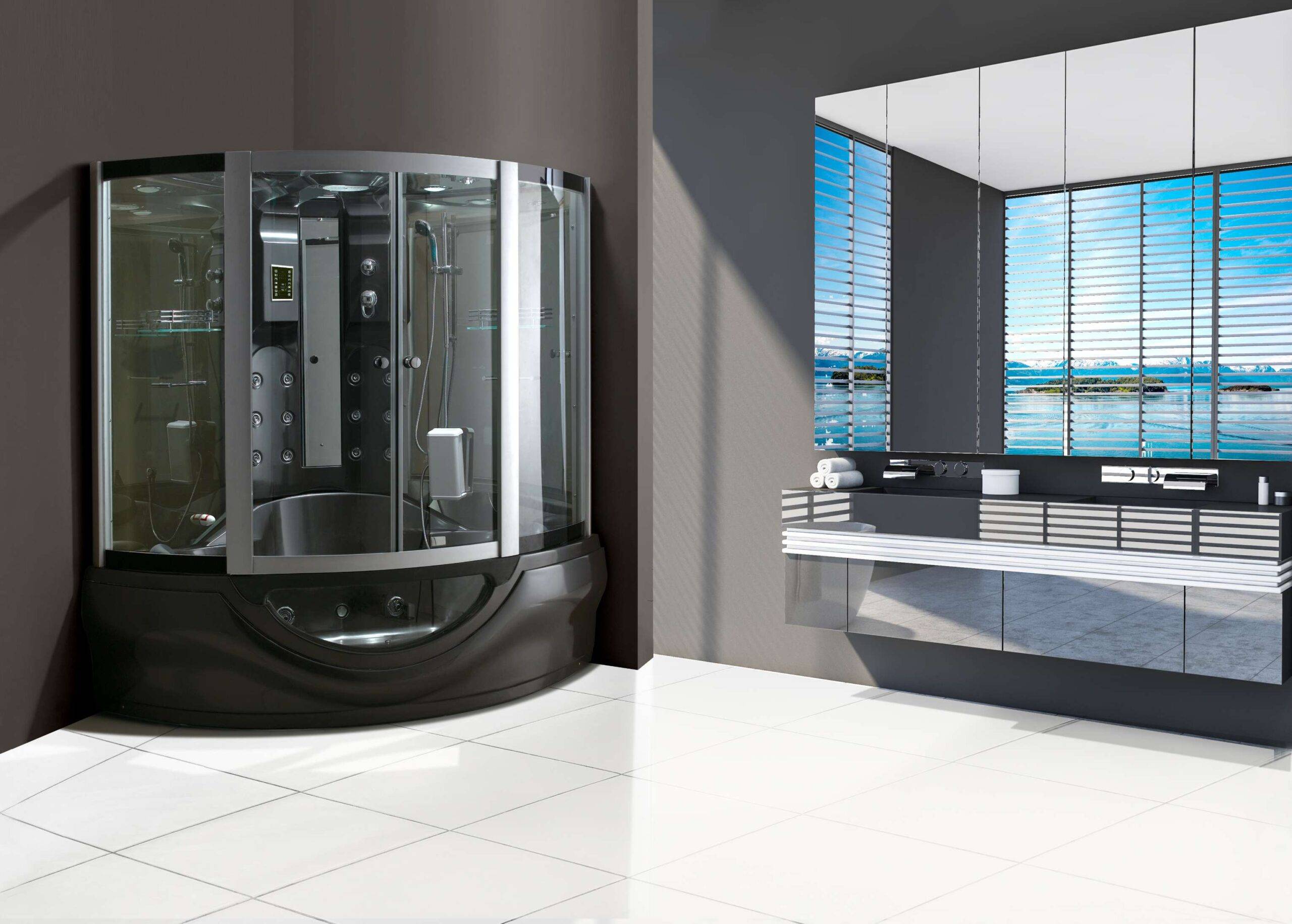 Steam Shower Cabins | Oyster | Fusion Black