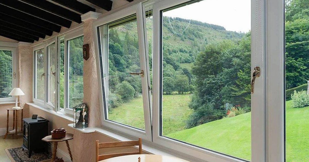White UPVC windows.