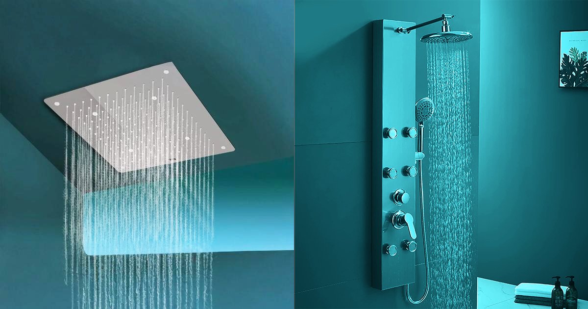 ceiling vs wall showers