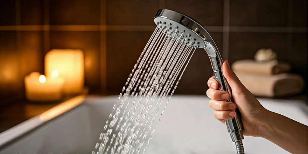 Handheld shower for bathtub use