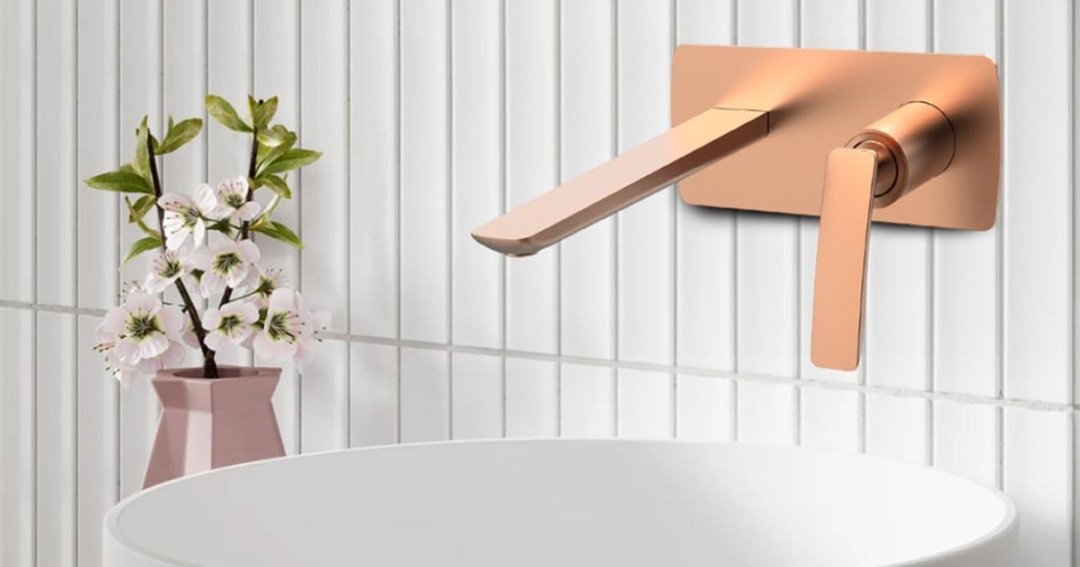 Copper wall mixer tap