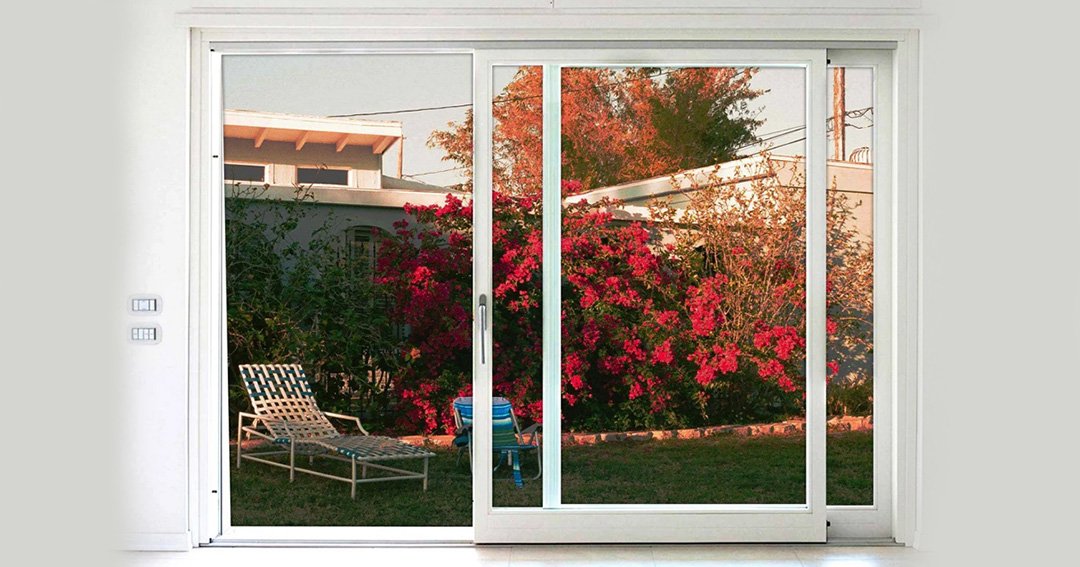 Sliding uPVC door for ventilation