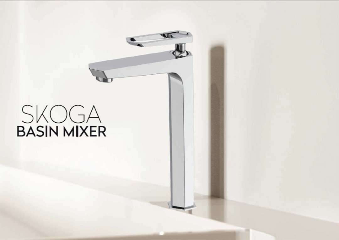 Skoga chrome basin mixer tap