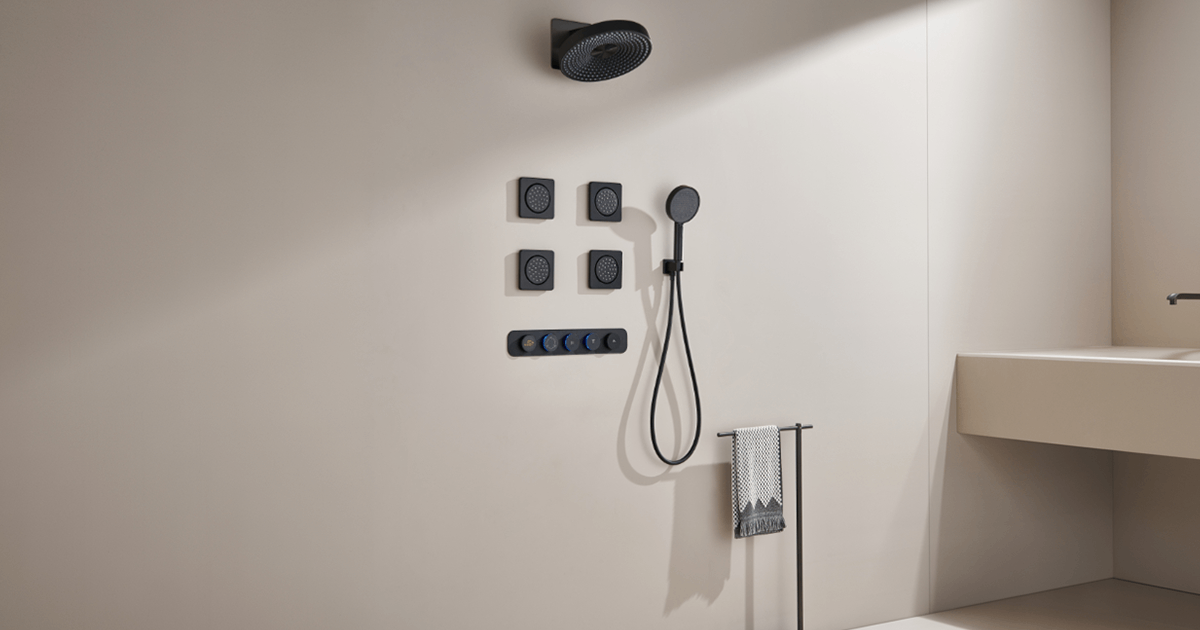 Modern shower bathroom diverter