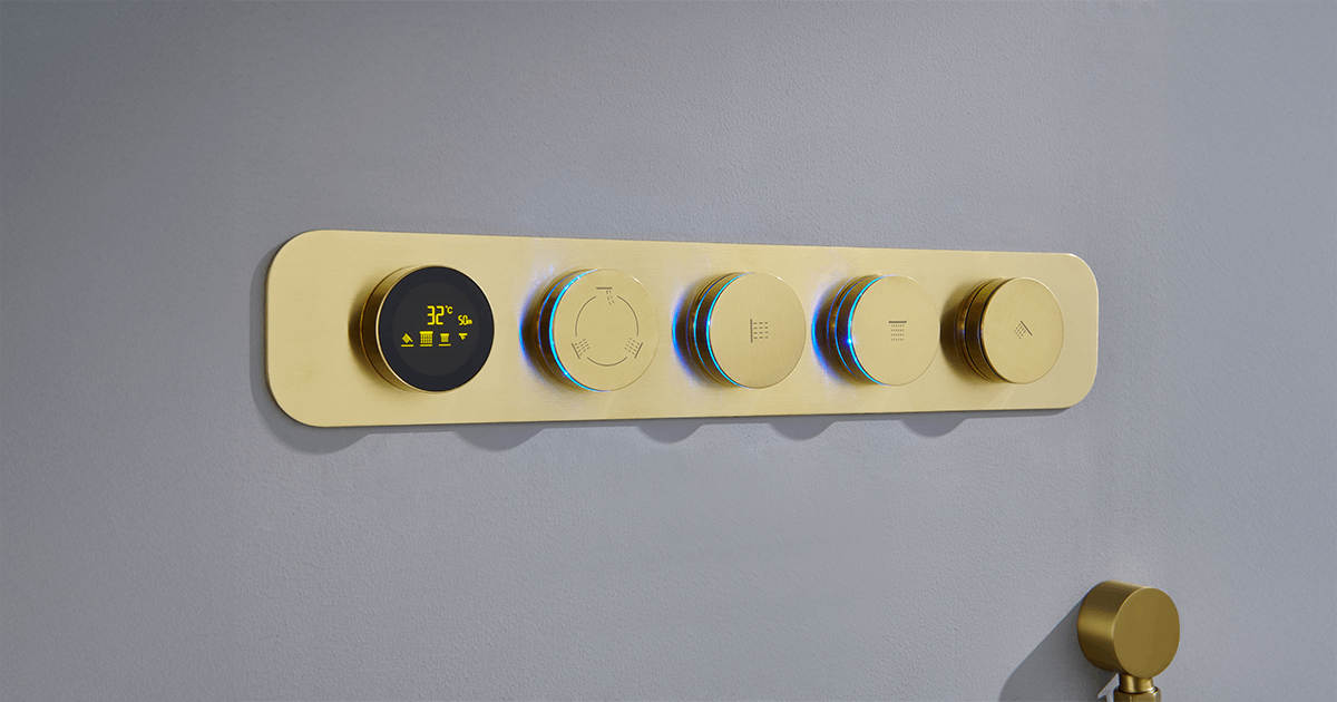  Luxury bathroom diverter panel
