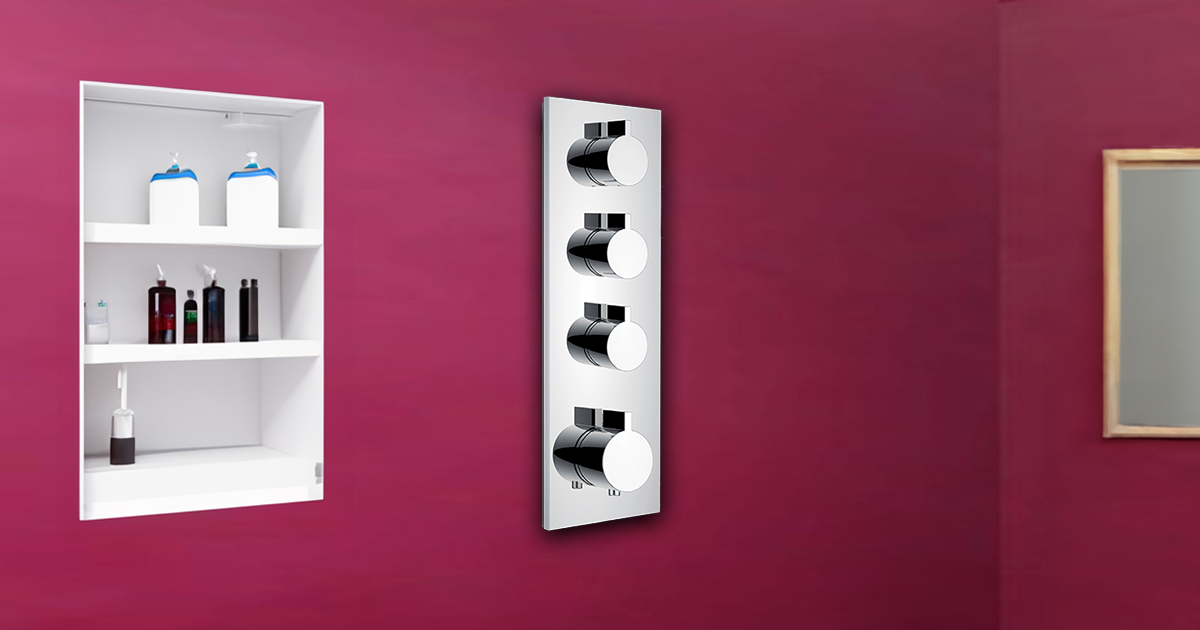 Chrome finish shower diverter