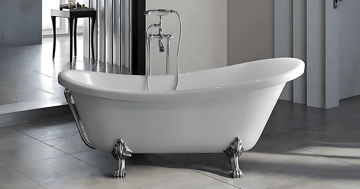 Classic clawfoot bathtub design