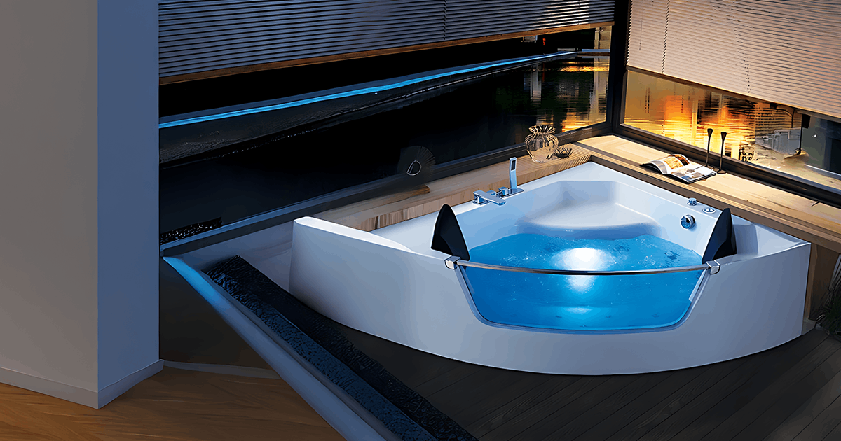 modern jacuzzi bath