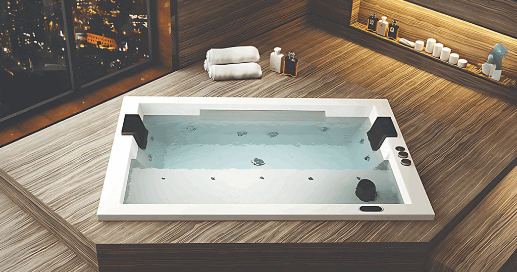 Luxury whirlpool bathtub design