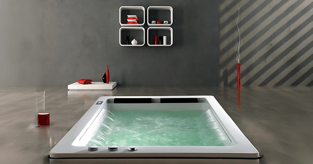 Luxury whirlpool bath design