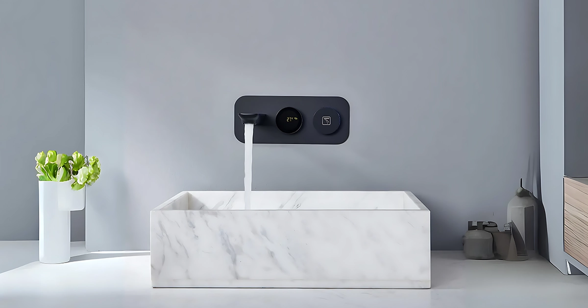 digital basin mixer tap