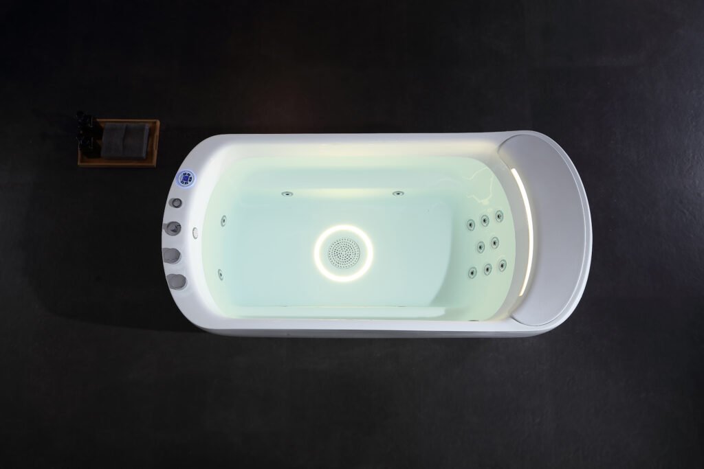 Cascadia Acrylic Freestanding Bathtub with LED & Smart Features