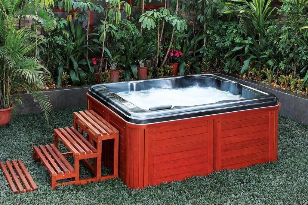 Luxury pool spa installed in a modern home creating a private wellness and relaxation space